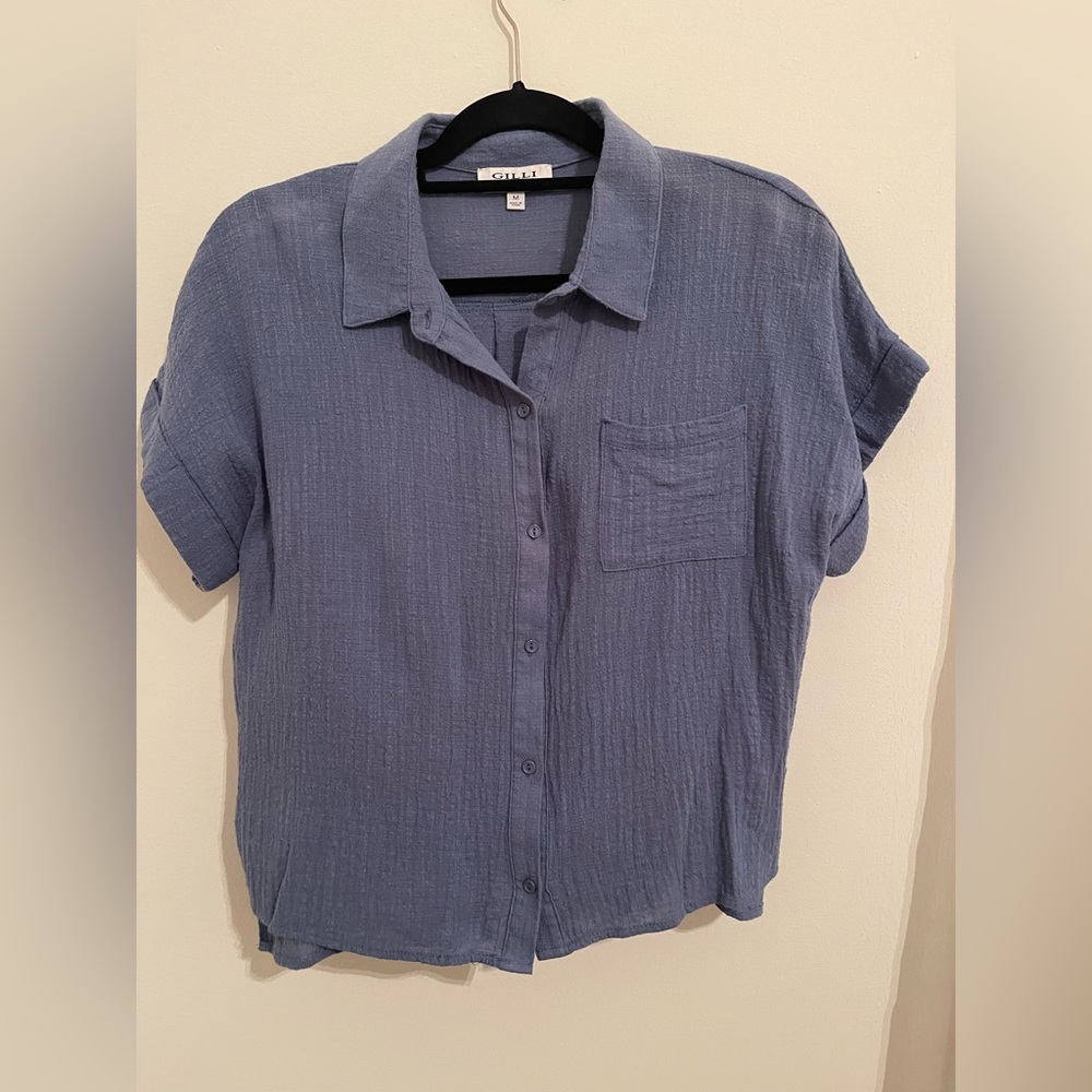 Gilli Button Down Blouse, Size M - image 1